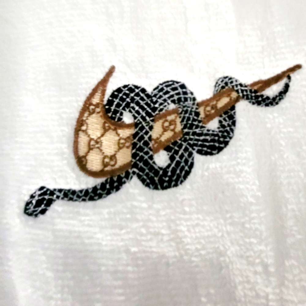 Nike Swoosh Gucci Snake Embroidered Hand Towel